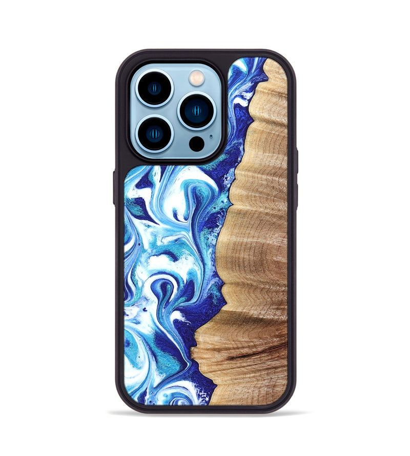 iPhone 14 Pro Wood Phone Case - Rogers (Blue, 820851)