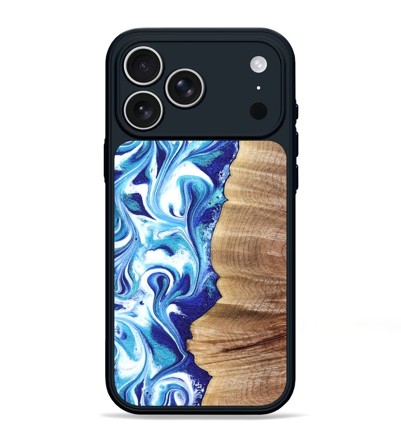 iPhone 17 Pro Max Wood Phone Case - Rogers (Blue, 820851)
