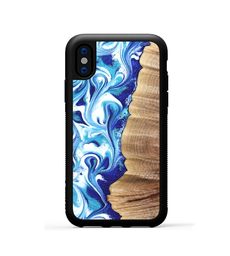 iPhone Xs Wood Phone Case - Rogers (Blue, 820851)