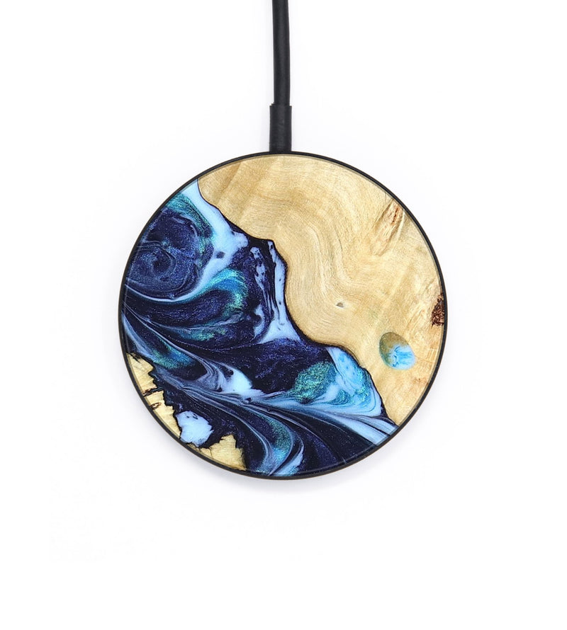 Circle Wood Wireless Charger - Kristen (Blue, 820852)