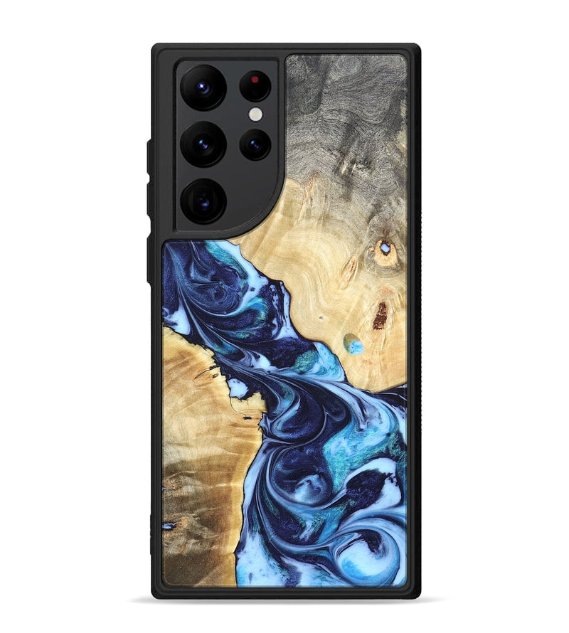 Galaxy S22 Ultra Wood Phone Case - Kristen (Blue, 820852)