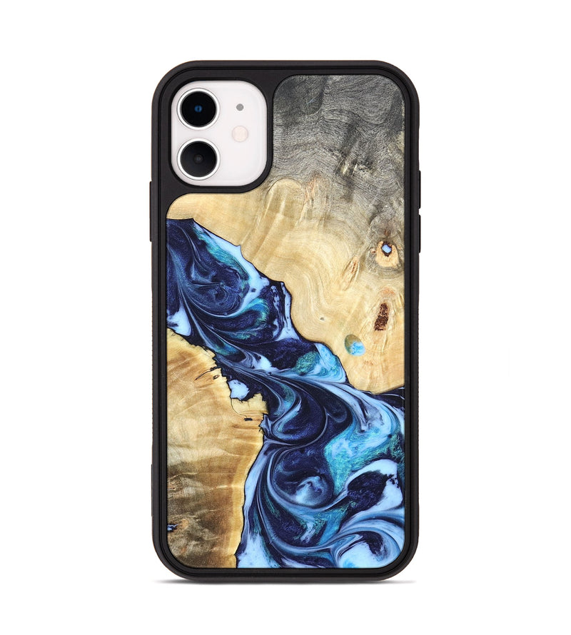 iPhone 11 Wood Phone Case - Kristen (Blue, 820852)
