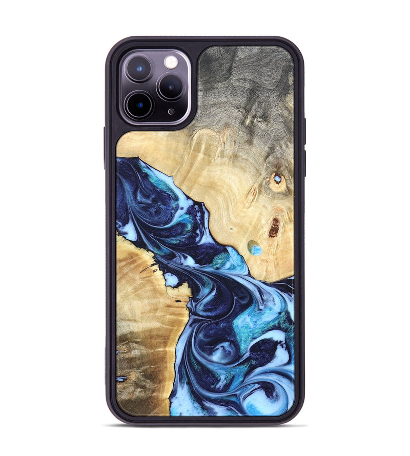 iPhone 11 Pro Max Wood Phone Case - Kristen (Blue, 820852)
