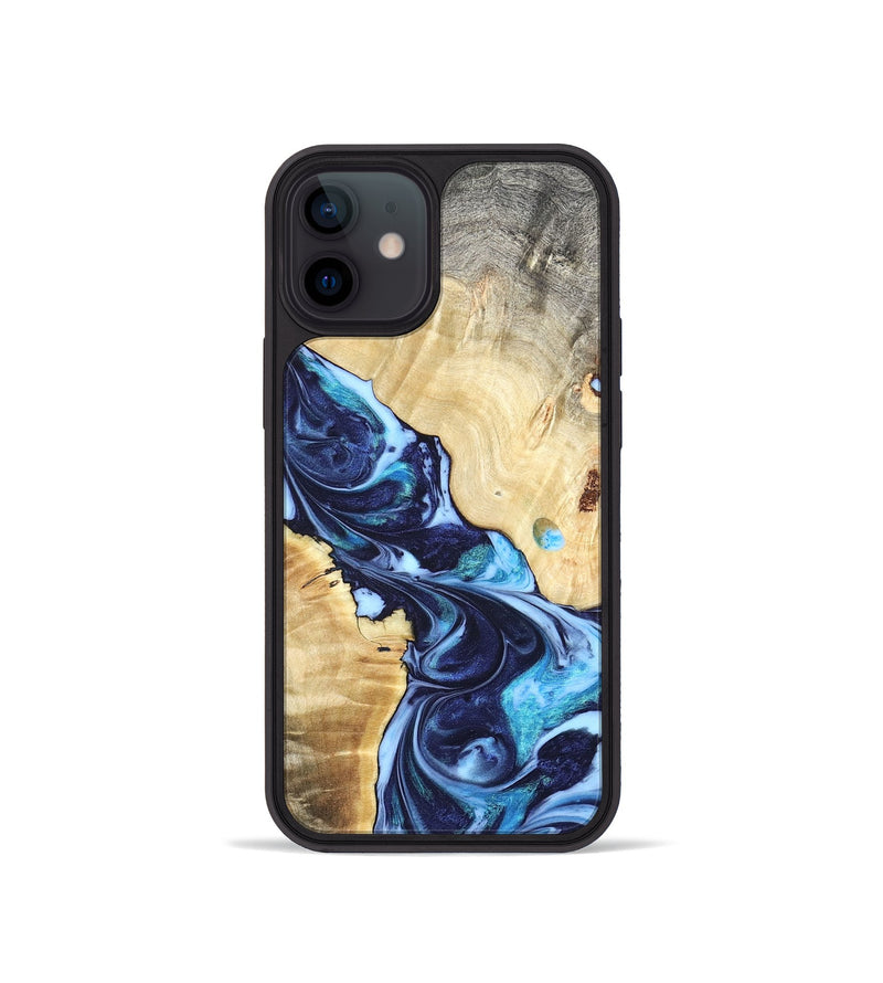 iPhone 12 mini Wood Phone Case - Kristen (Blue, 820852)