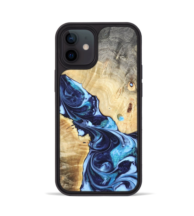 iPhone 12 Wood Phone Case - Kristen (Blue, 820852)