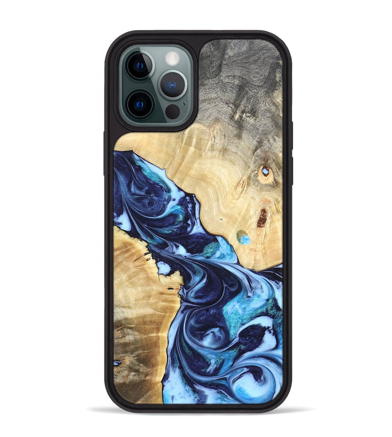 iPhone 12 Pro Max Wood Phone Case - Kristen (Blue, 820852)