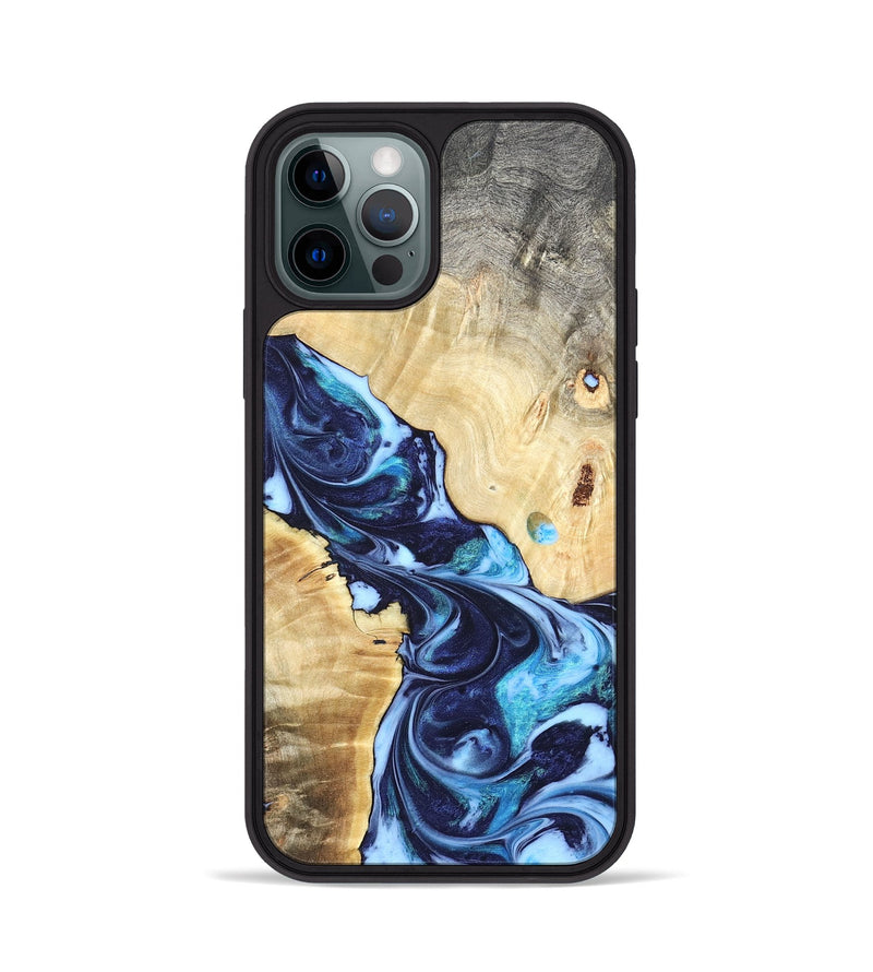 iPhone 12 Pro Wood Phone Case - Kristen (Blue, 820852)