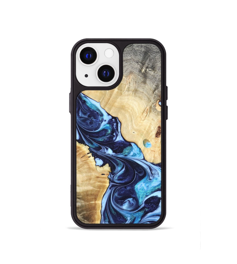 iPhone 13 mini Wood Phone Case - Kristen (Blue, 820852)
