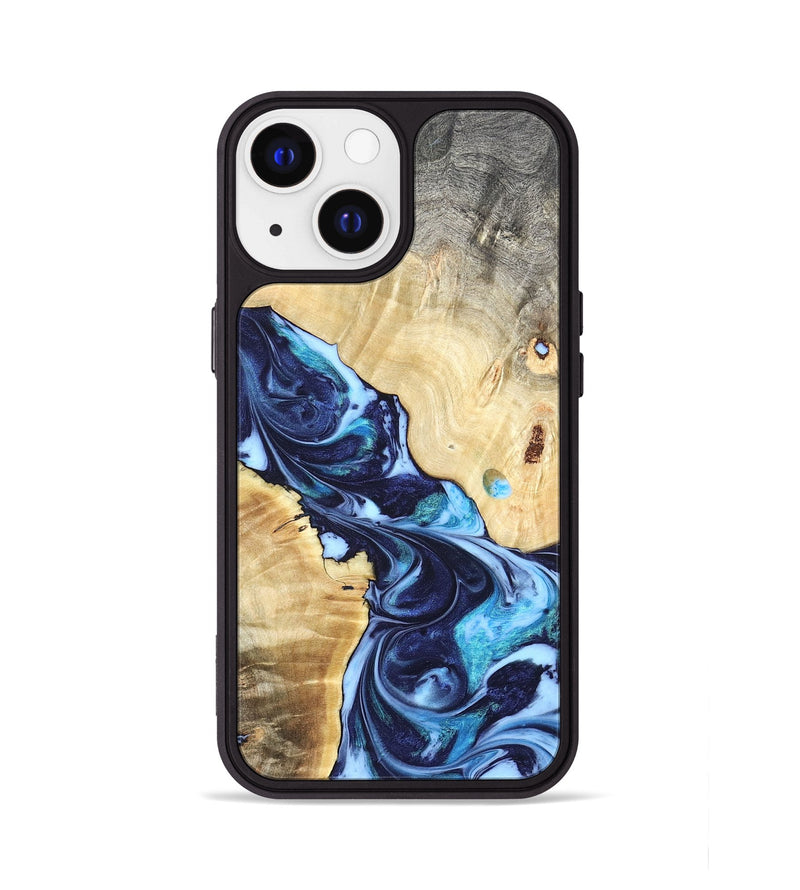 iPhone 13 Wood Phone Case - Kristen (Blue, 820852)