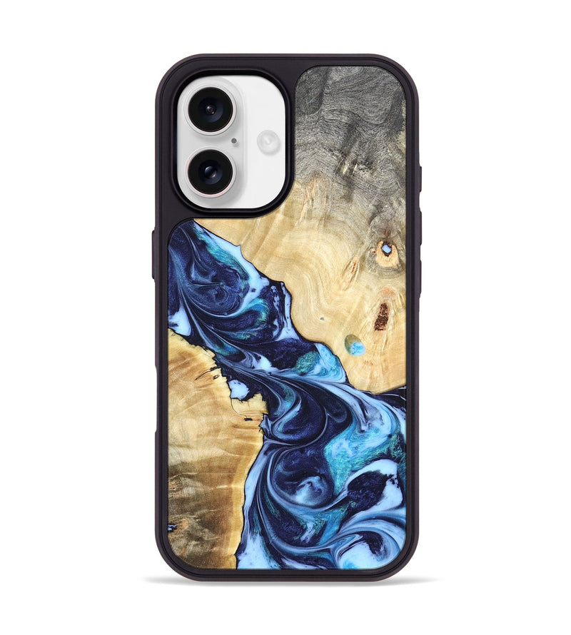 iPhone 17 Wood Phone Case - Kristen (Blue, 820852)