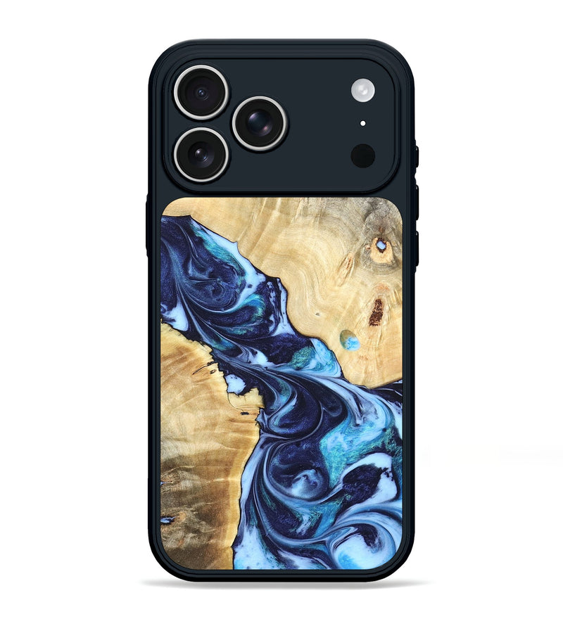 iPhone 17 Pro Max Wood Phone Case - Kristen (Blue, 820852)
