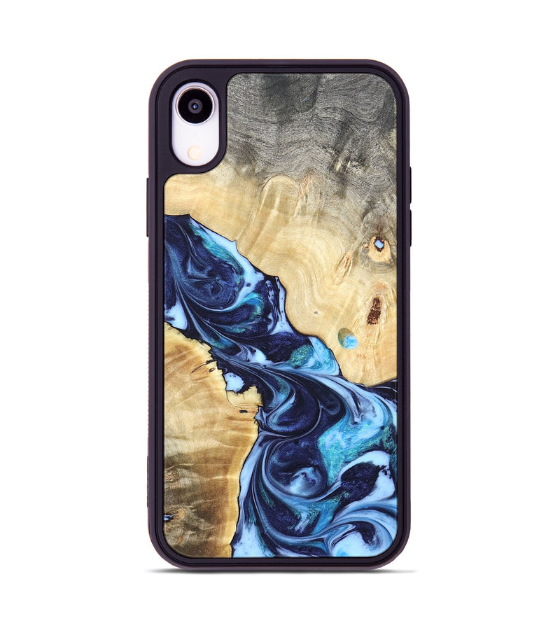 iPhone Xr Wood Phone Case - Kristen (Blue, 820852)