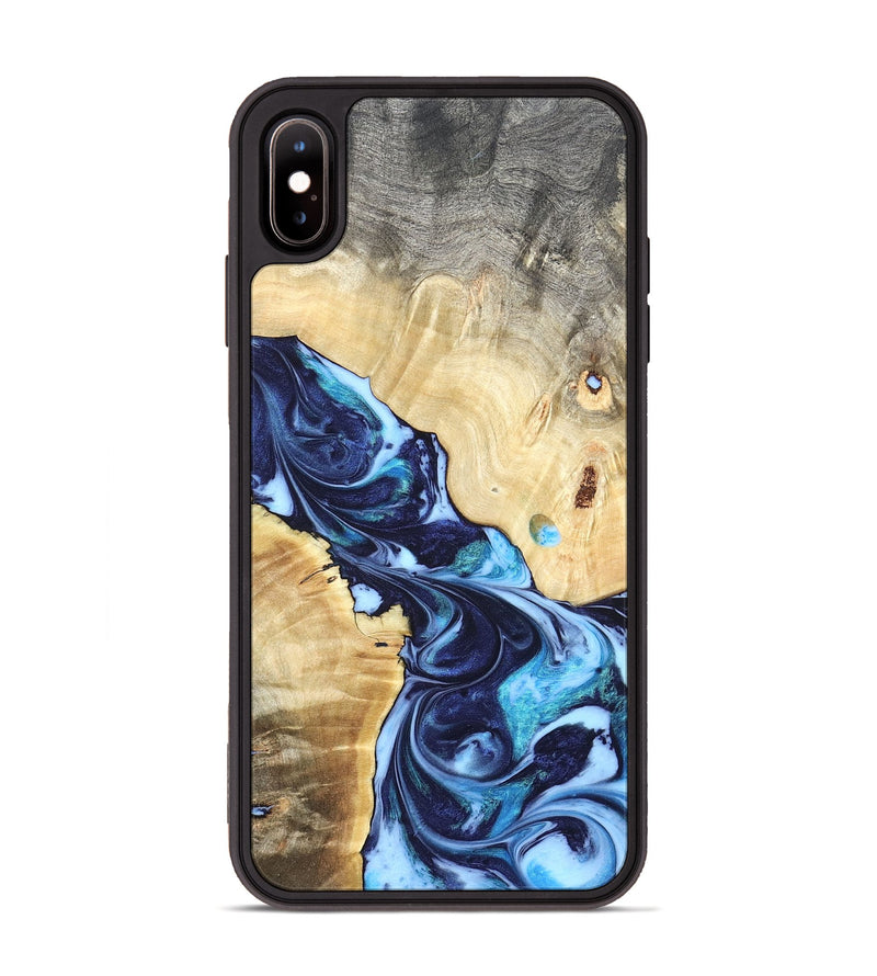 iPhone Xs Max Wood Phone Case - Kristen (Blue, 820852)
