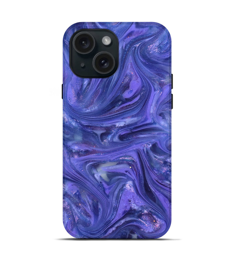 iPhone 15 ResinArt Live Edge Phone Case - Jevon (Purple, 820881)