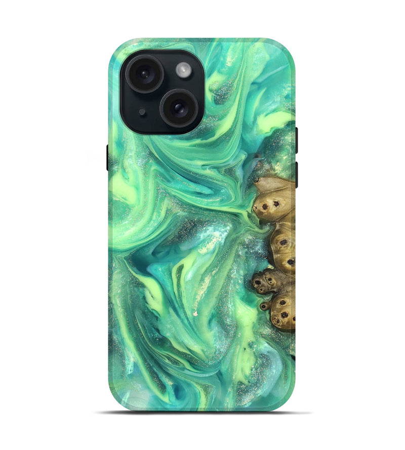 iPhone 15 ResinArt Live Edge Phone Case - Bess (Neon, 820883)