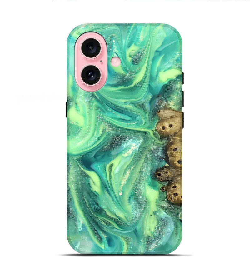 iPhone 16 ResinArt Live Edge Phone Case - Bess (Neon, 820883)