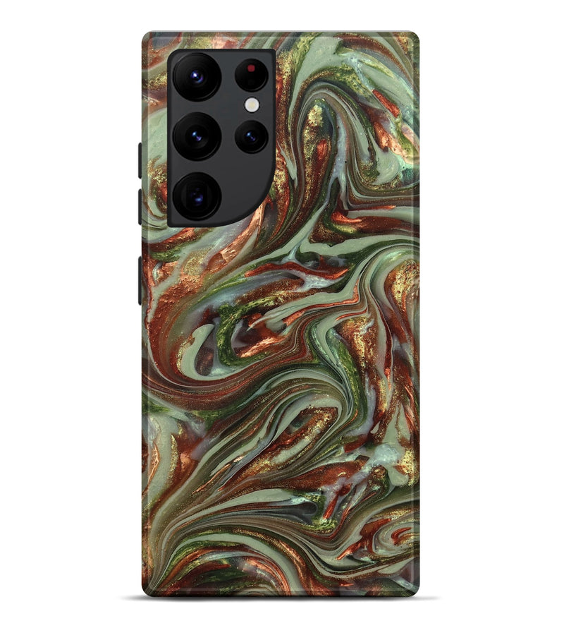 Galaxy S22 Ultra ResinArt Live Edge Phone Case - Lisha (Green, 820885)