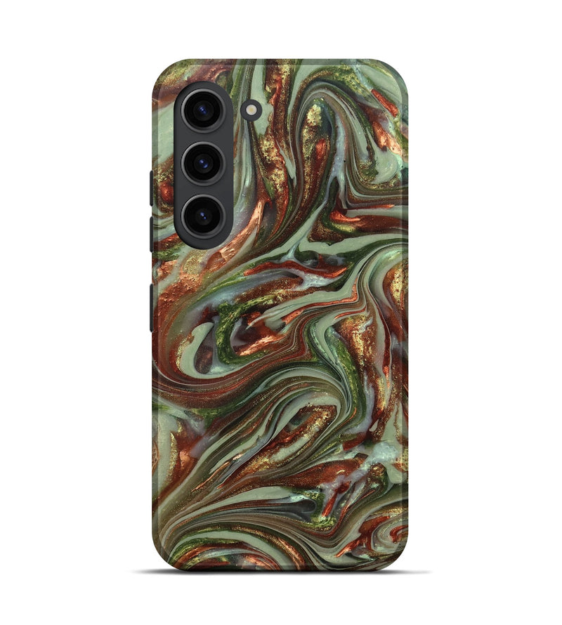 Galaxy S23 ResinArt Live Edge Phone Case - Lisha (Green, 820885)