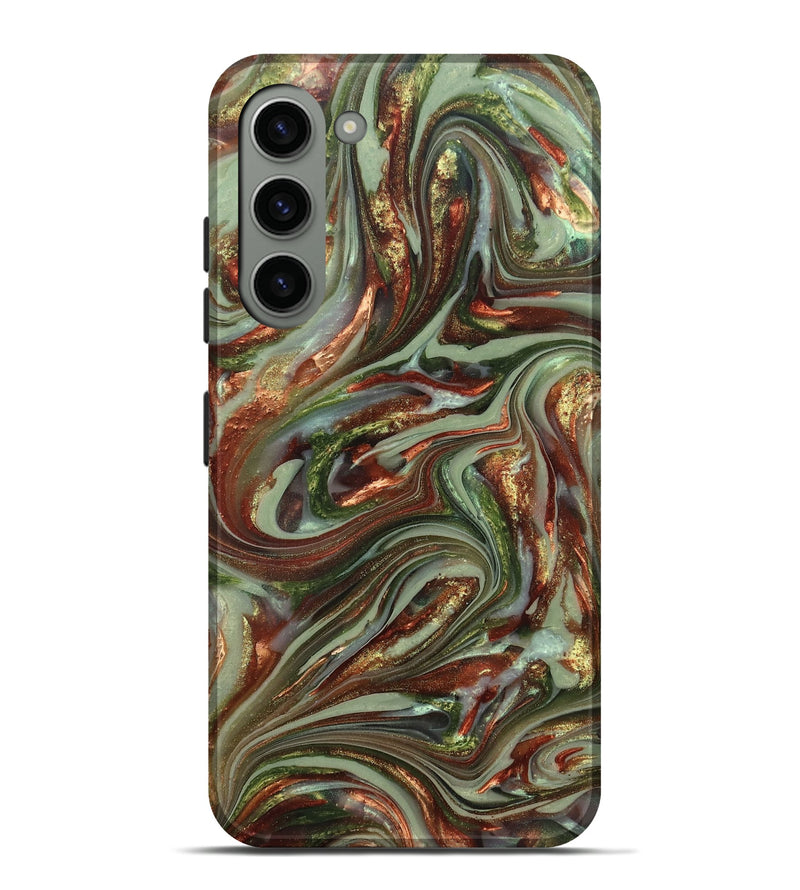 Galaxy S23 Plus ResinArt Live Edge Phone Case - Lisha (Green, 820885)