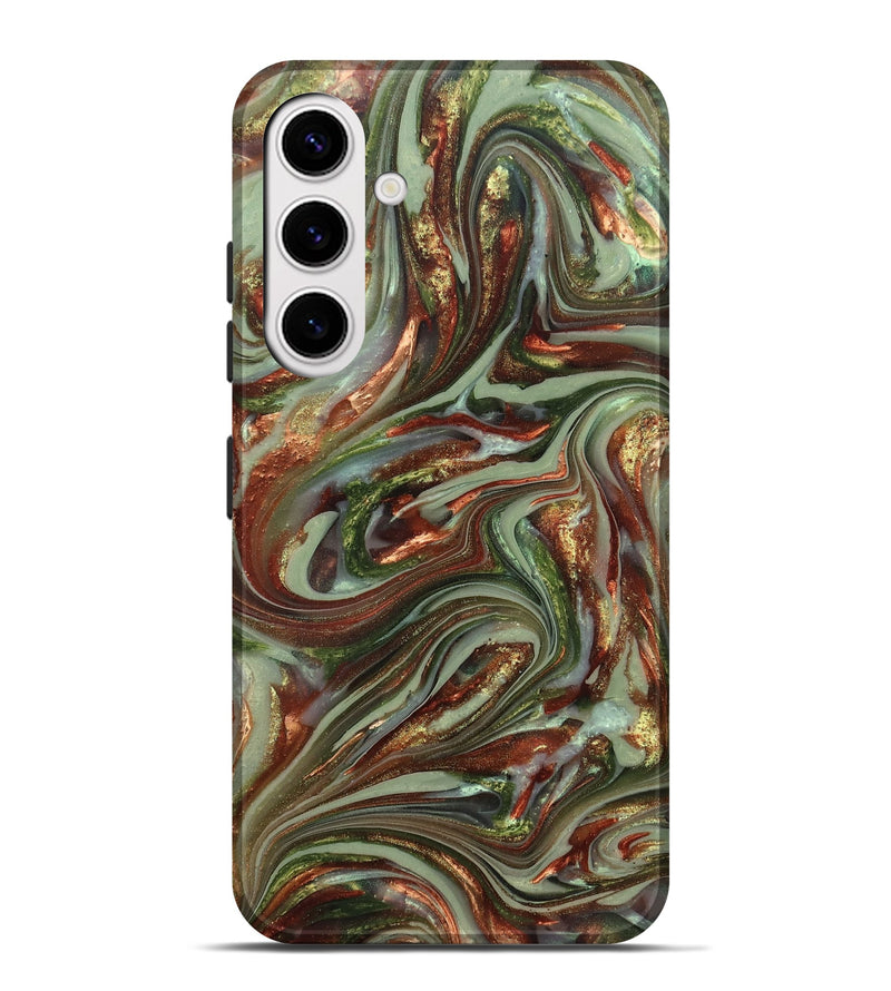Galaxy S25 Plus ResinArt Live Edge Phone Case - Lisha (Green, 820885)