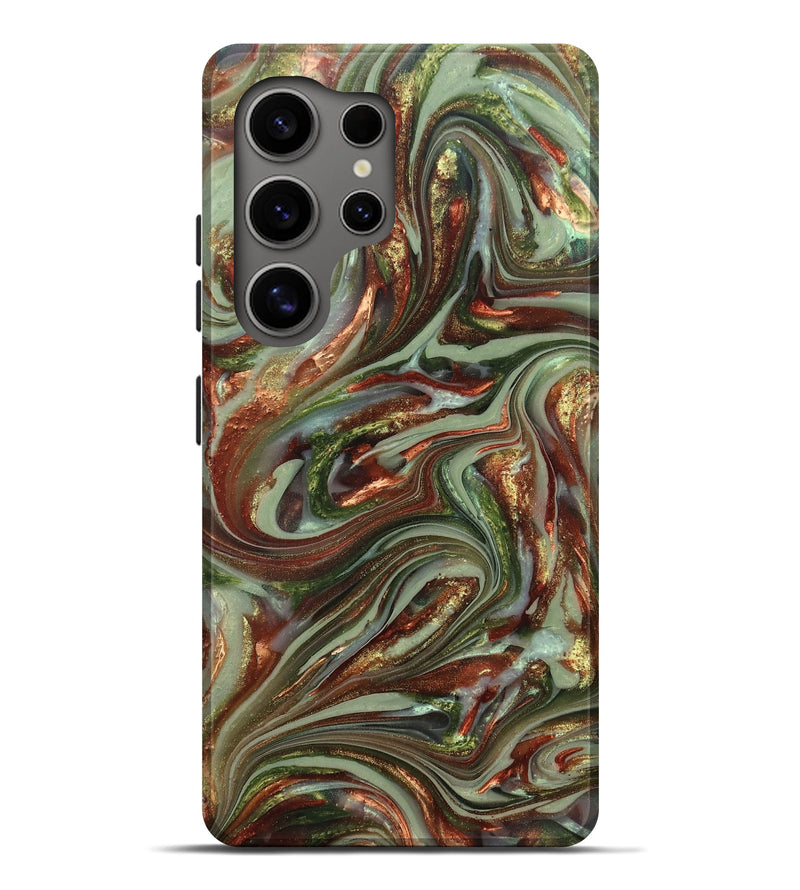 Galaxy S25 Ultra ResinArt Live Edge Phone Case - Lisha (Green, 820885)
