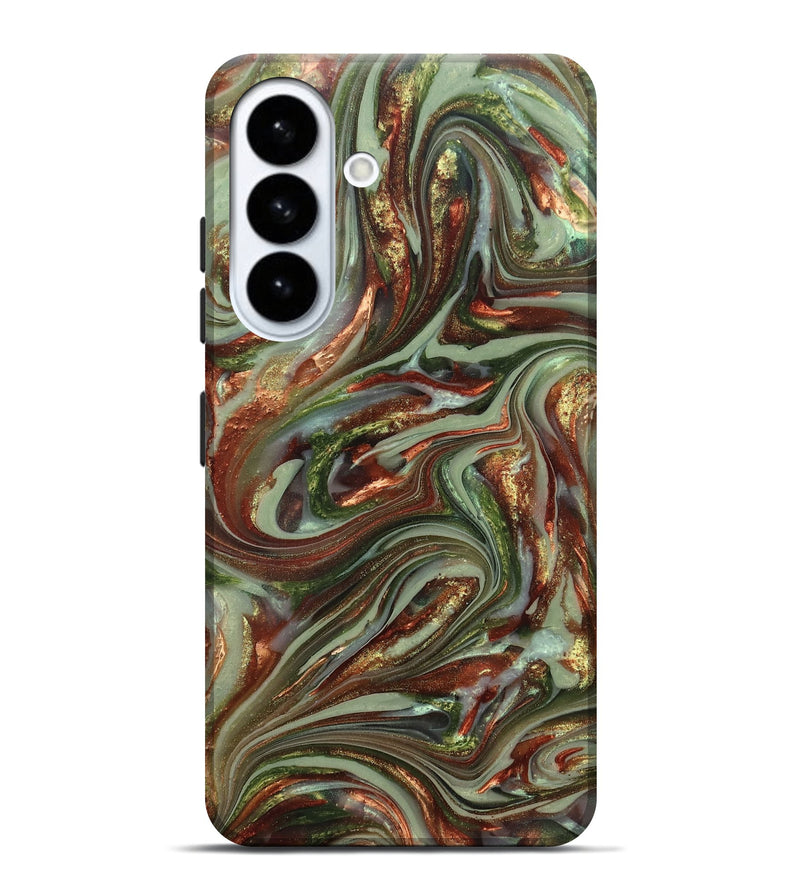 Galaxy S26 Plus ResinArt Live Edge Phone Case - Lisha (Green, 820885)