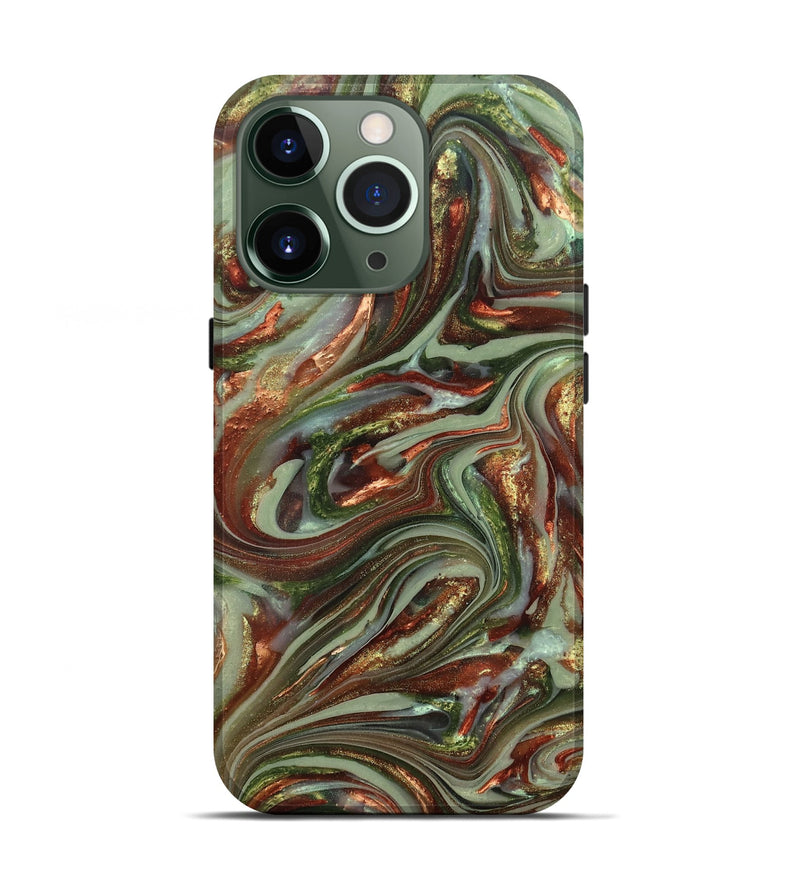 iPhone 13 Pro ResinArt Live Edge Phone Case - Lisha (Green, 820885)