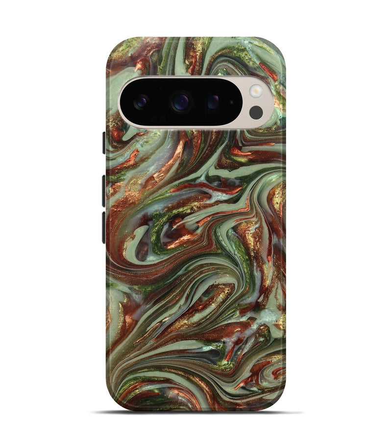 Pixel 10 Pro ResinArt Live Edge Phone Case - Lisha (Green, 820885)