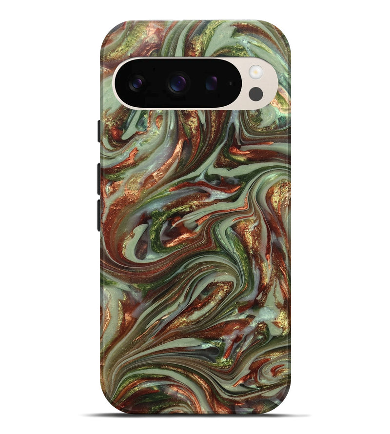 Pixel 10 Pro XL ResinArt Live Edge Phone Case - Lisha (Green, 820885)