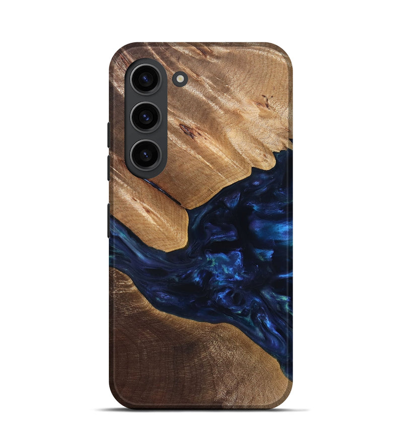 Galaxy S23 Wood Live Edge Phone Case - Arleen (Blue, 820887)