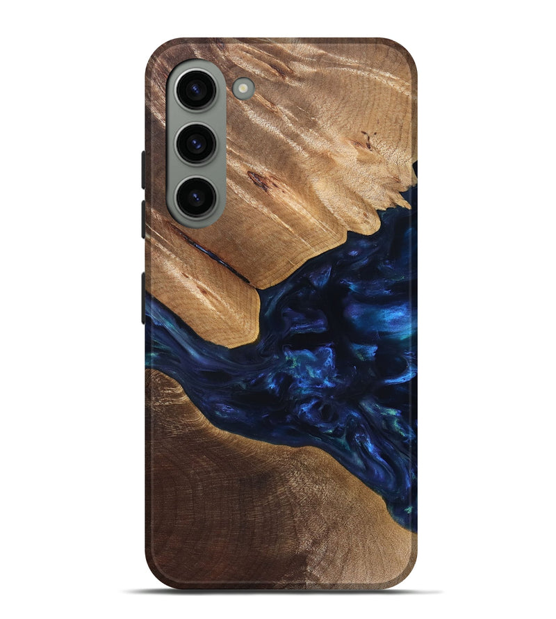 Galaxy S23 Plus Wood Live Edge Phone Case - Arleen (Blue, 820887)