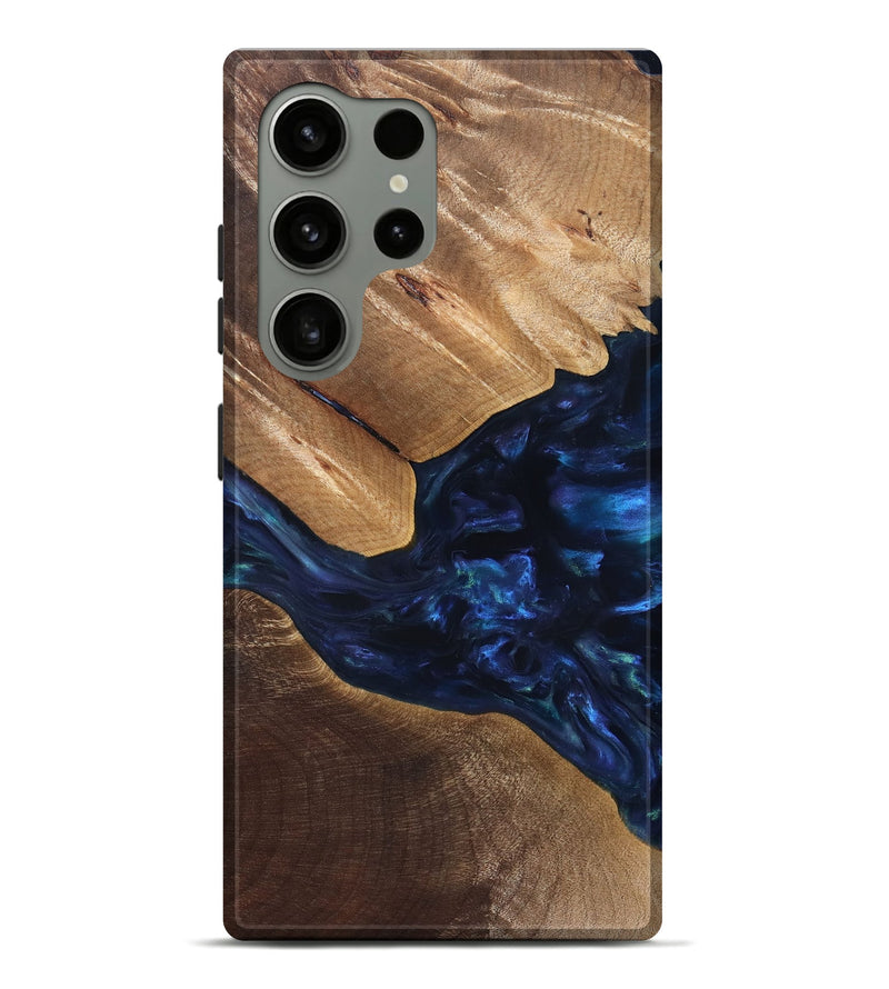 Galaxy S24 Ultra Wood Live Edge Phone Case - Arleen (Blue, 820887)