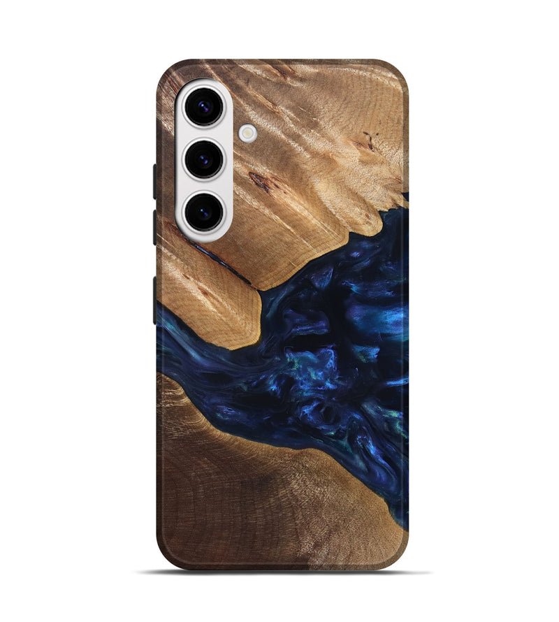 Galaxy S25 Wood Live Edge Phone Case - Arleen (Blue, 820887)
