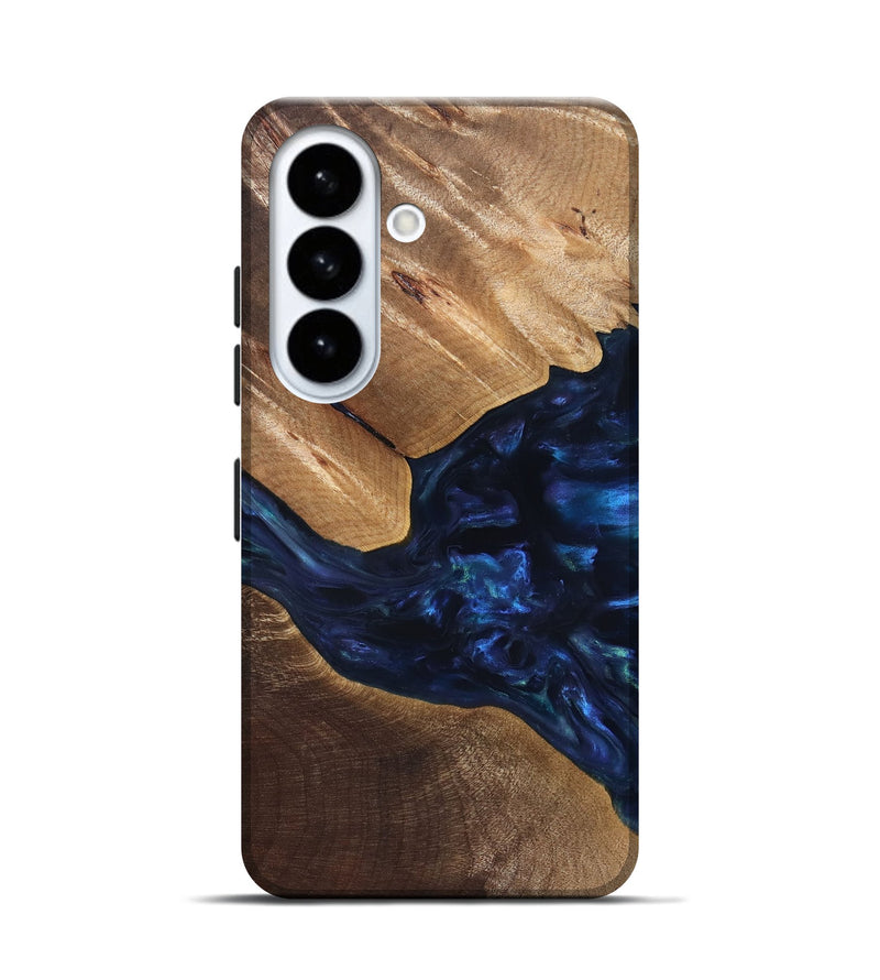 Galaxy S26 Wood Live Edge Phone Case - Arleen (Blue, 820887)