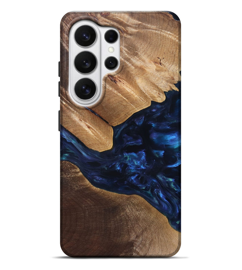 Galaxy S26 Ultra Wood Live Edge Phone Case - Arleen (Blue, 820887)