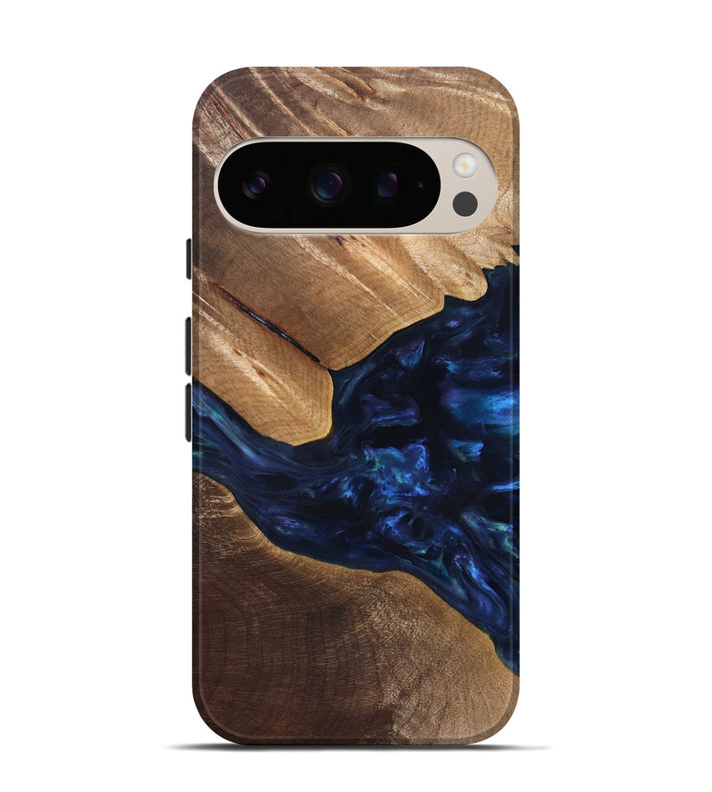 Pixel 10 Pro Wood Live Edge Phone Case - Arleen (Blue, 820887)