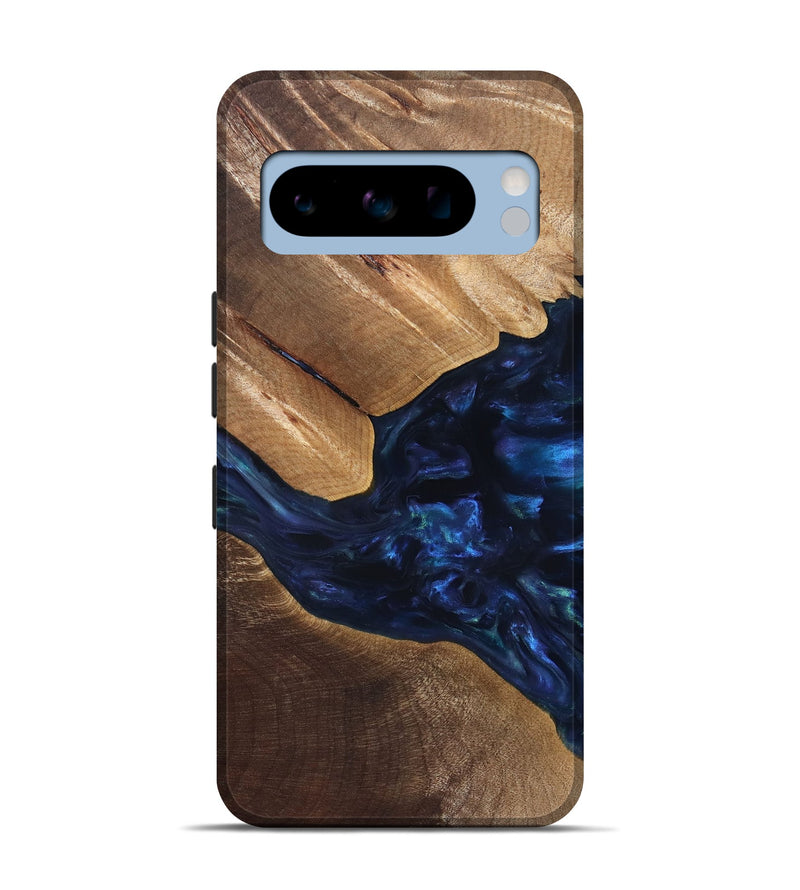 Pixel 8 Pro Wood Live Edge Phone Case - Arleen (Blue, 820887)