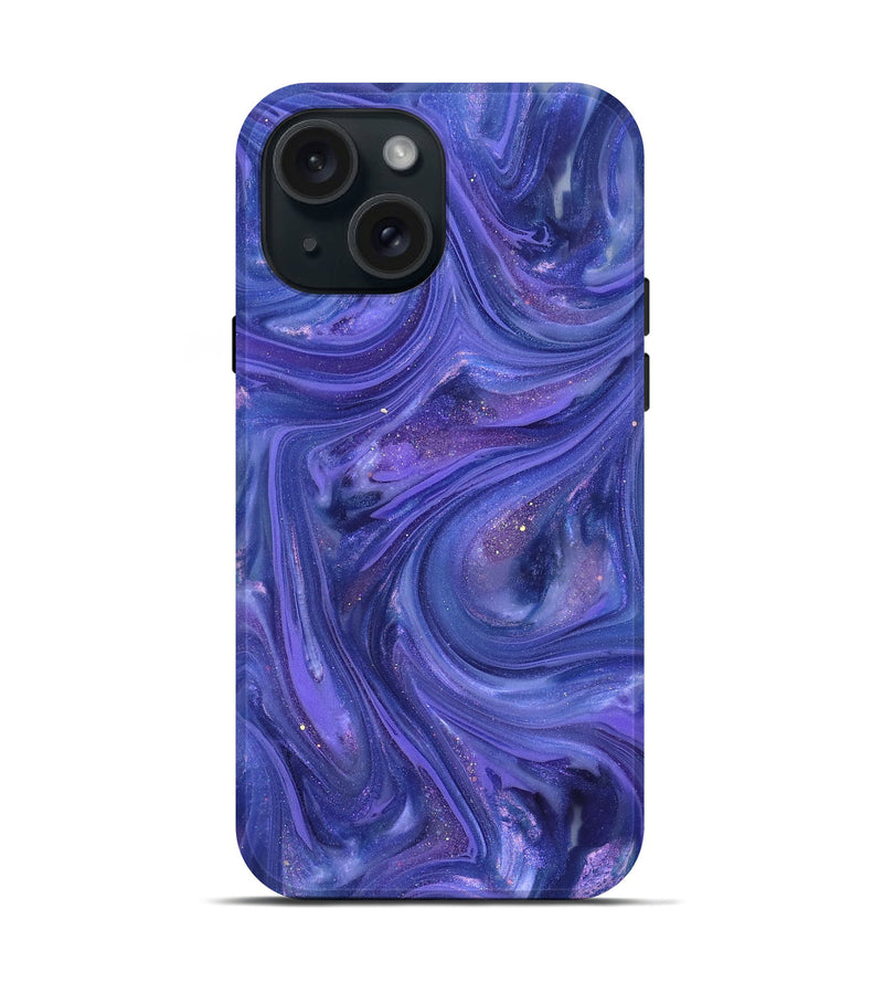 iPhone 15 ResinArt Live Edge Phone Case - Wilda (Purple, 820888)