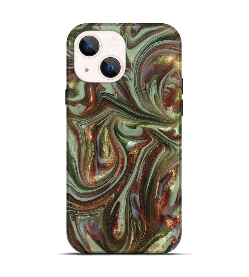 iPhone 13 ResinArt Live Edge Phone Case - Alvaro (Green, 820889)