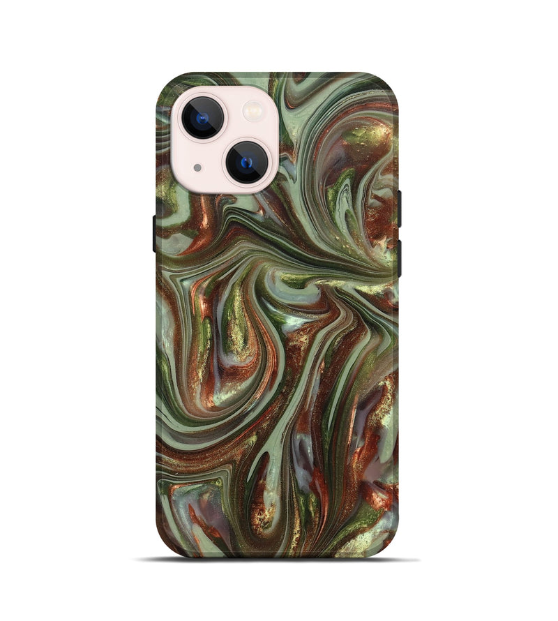 iPhone 13 mini ResinArt Live Edge Phone Case - Alvaro (Green, 820889)