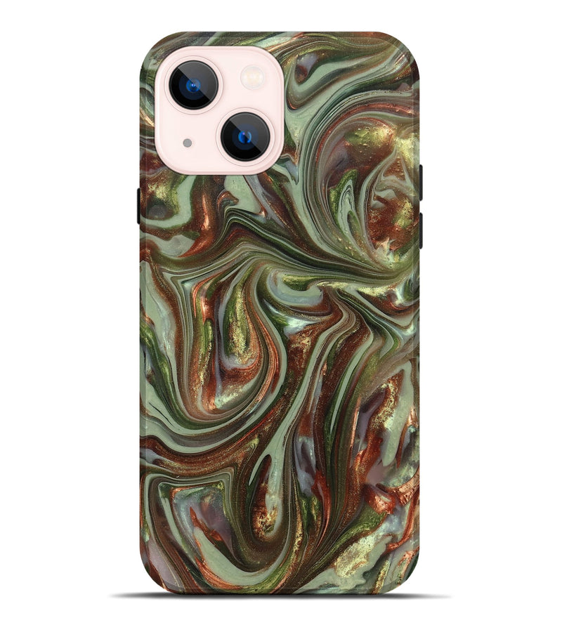 iPhone 14 Plus ResinArt Live Edge Phone Case - Alvaro (Green, 820889)