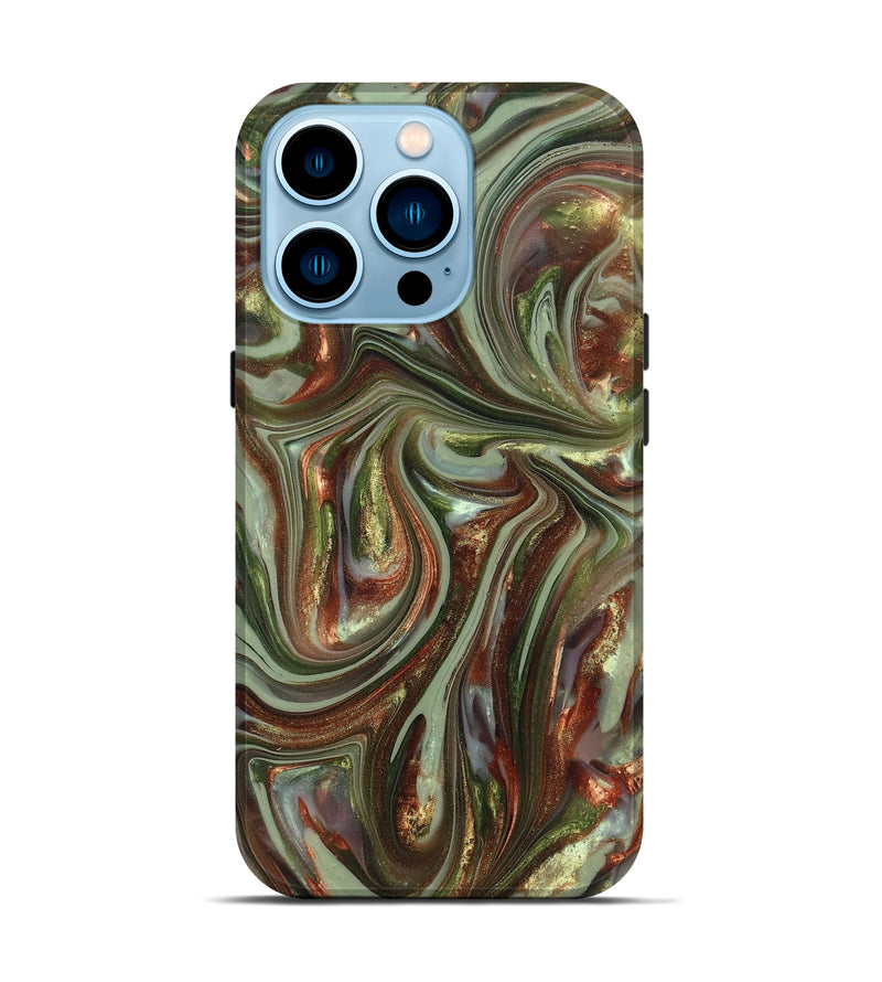 iPhone 14 Pro ResinArt Live Edge Phone Case - Alvaro (Green, 820889)