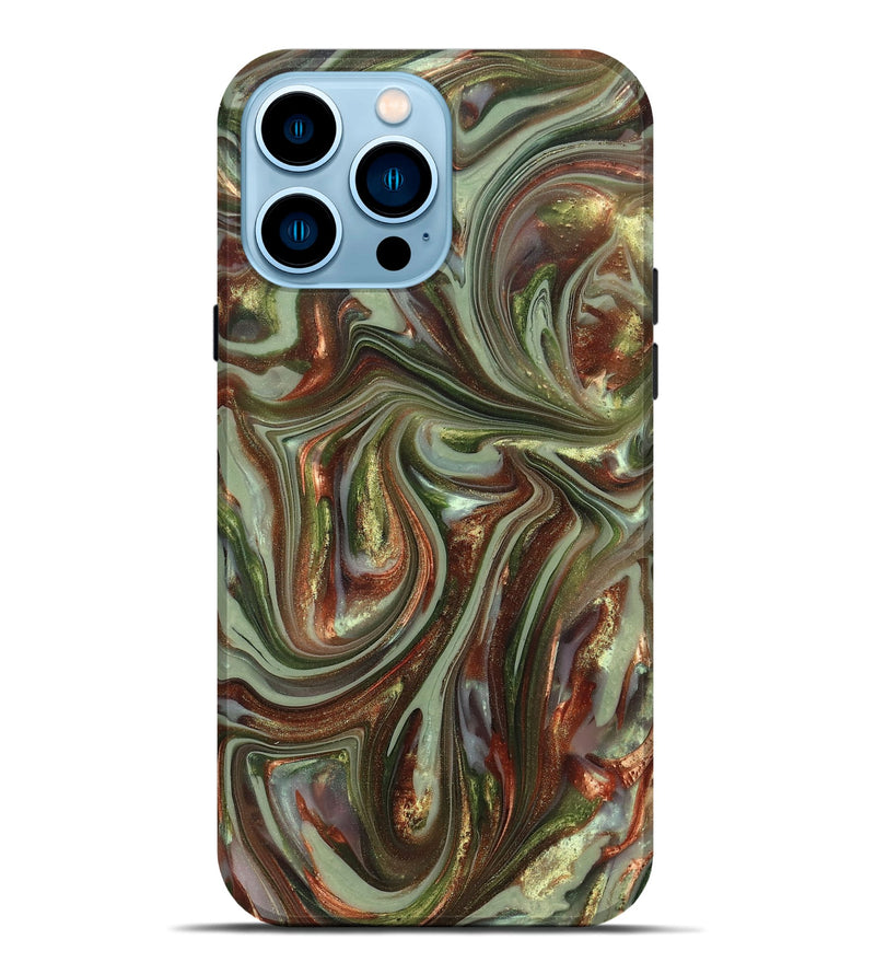 iPhone 14 Pro Max ResinArt Live Edge Phone Case - Alvaro (Green, 820889)