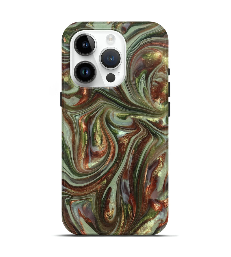 iPhone 15 Pro ResinArt Live Edge Phone Case - Alvaro (Green, 820889)