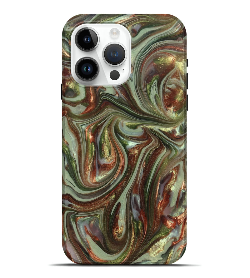 iPhone 15 Pro Max ResinArt Live Edge Phone Case - Alvaro (Green, 820889)