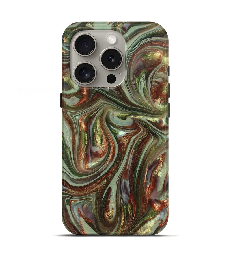 iPhone 16 Pro ResinArt Live Edge Phone Case - Alvaro (Green, 820889)