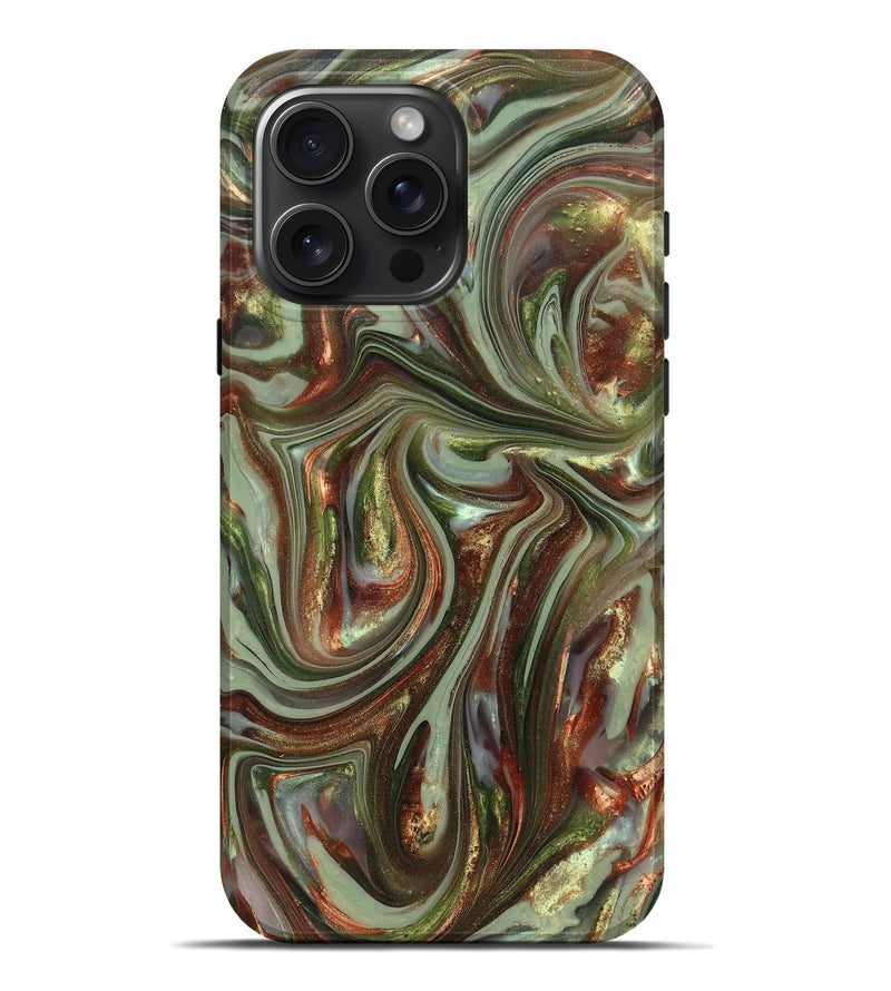 iPhone 16 Pro Max ResinArt Live Edge Phone Case - Alvaro (Green, 820889)