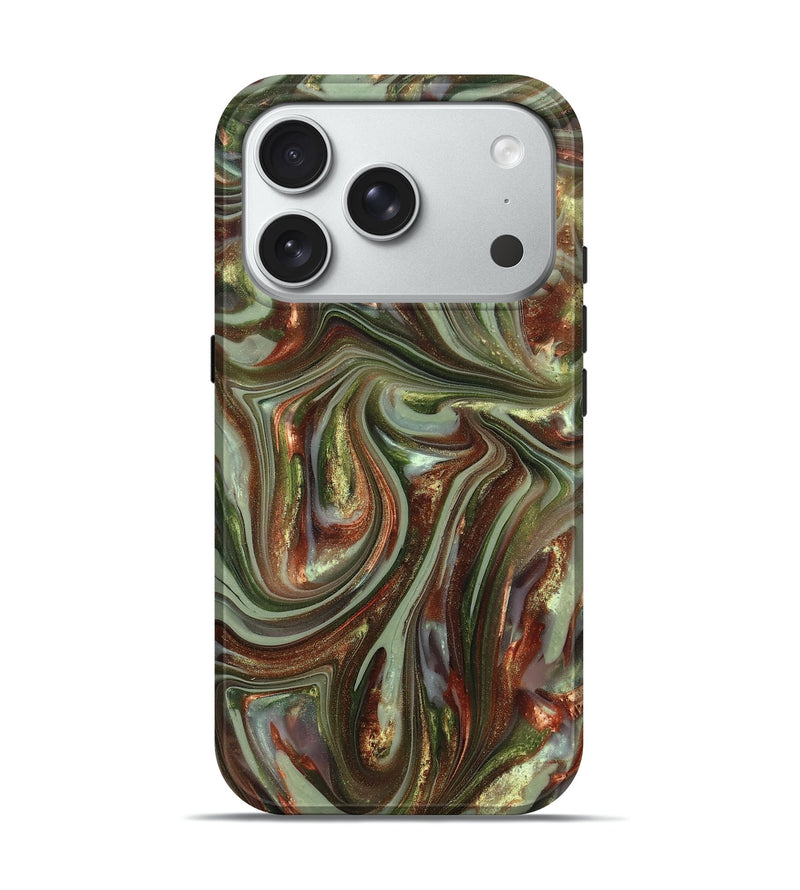 iPhone 18 Pro ResinArt Live Edge Phone Case - Alvaro (Green, 820889)