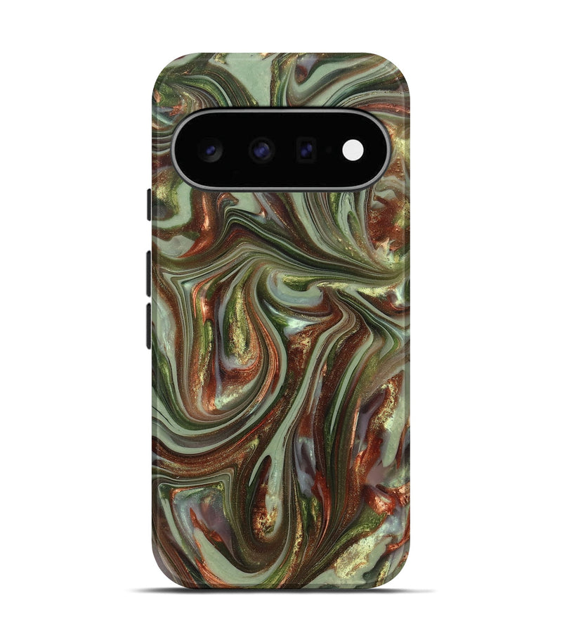 Pixel 11 ResinArt Live Edge Phone Case - Alvaro (Green, 820889)