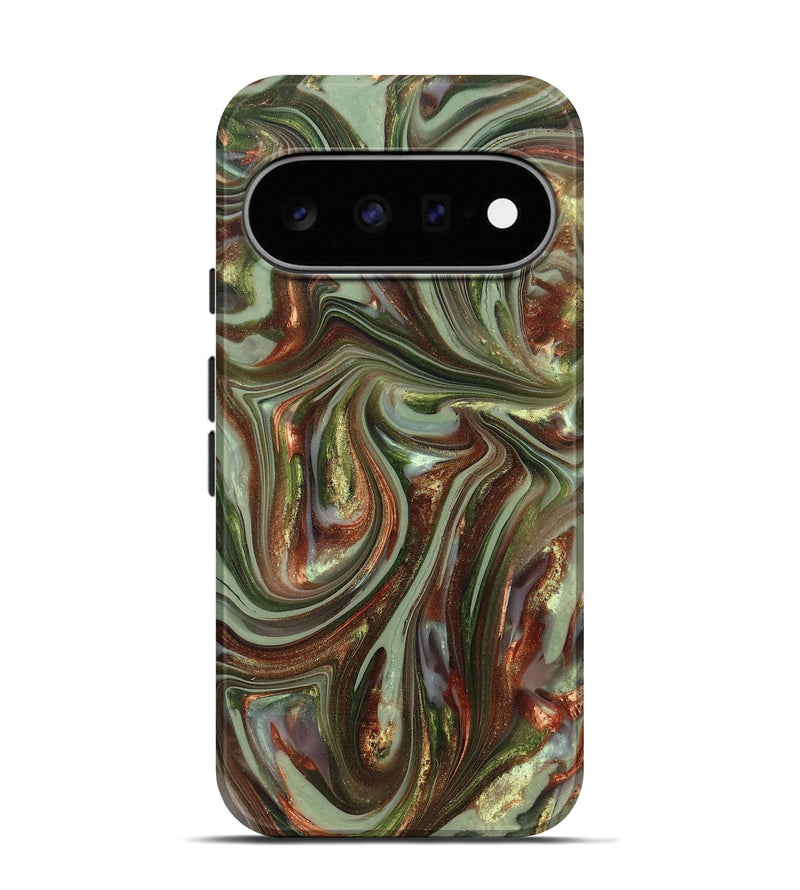 Pixel 11 Pro ResinArt Live Edge Phone Case - Alvaro (Green, 820889)